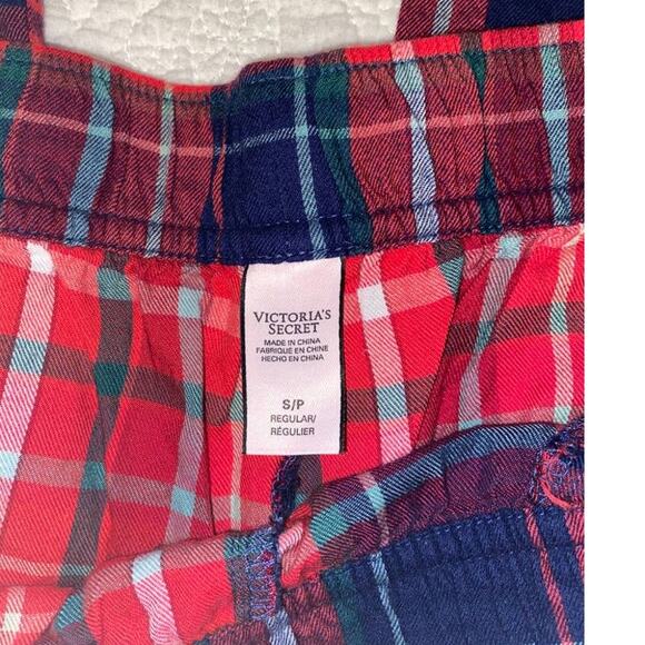 NWOT blue red Plaid Victoria’s Secret sleep pants SMALL - Picture 4 of 4
